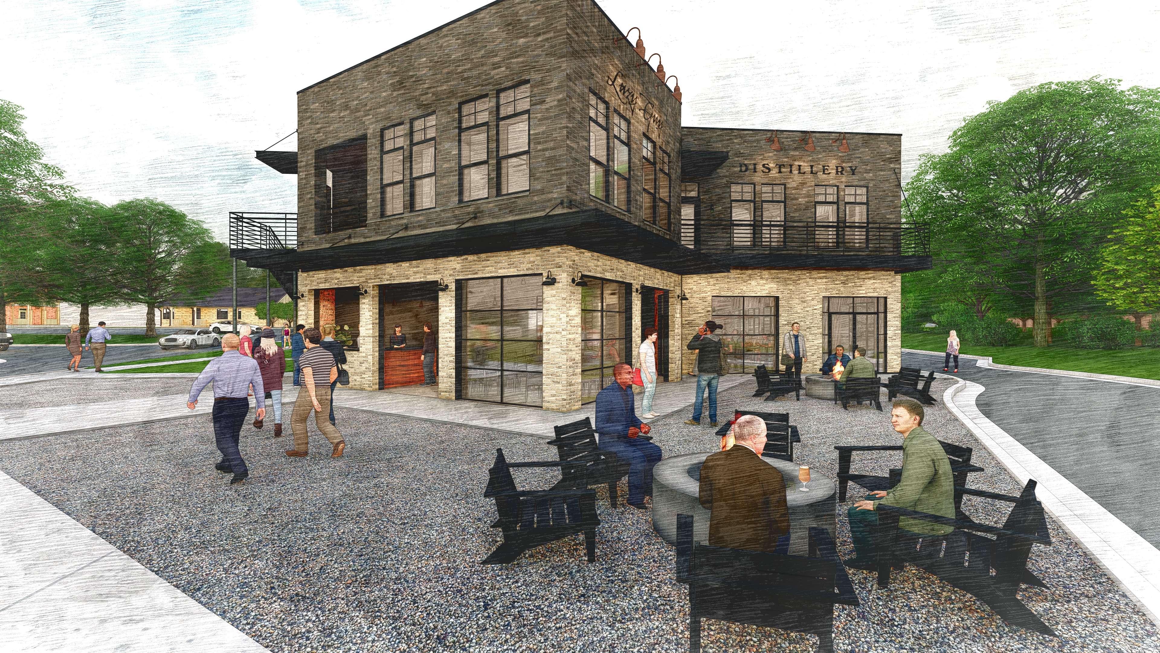 Lazy Guy Distillery interior dining